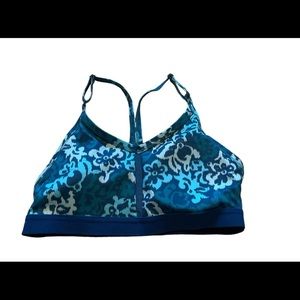 Nike Women's Training Indy Sports Bra Blue/teal Flowers DZ3092-367 XL Large NWT